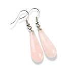 Boucles d'Oreilles Quartz Rose "Goutte" - Vignette | Lithothérapie Naturelle