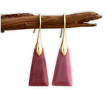 Boucles d'Oreilles Rhodonite "Bohème" - Vignette | Lithothérapie Naturelle