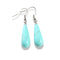 boucles d'Oreilles turquoise goutte, cadeau lithothérapie femme