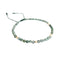 bracelet Agate Verte 6 mm Ajustable, cadeau homme et femme
