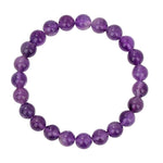Bracelet Améthyste Boules 8 mm -19 cm - Vignette | Lithothérapie Naturelle