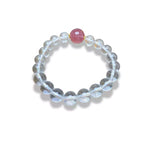 Bracelet Cristal Blanc et Quartz Fraise - Vignette | Lithothérapie Naturelle