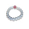 bracelet cristal blanc et quartz fraise, cadeau homme