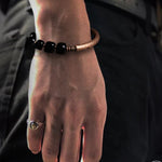 Bracelet Cubes Obsidienne et Cuivre - Vignette | Lithothérapie Naturelle