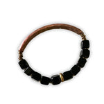 Bracelet Cubes Obsidienne et Cuivre - Vignette | Lithothérapie Naturelle