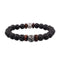 Bracelet "Dada" Pierre de Lave et Jaspe Gris, cadeau homme ou femme