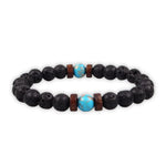 Bracelet "Dada" Pierre de lave et Turquoise - Vignette | Lithothérapie Naturelle