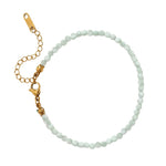 Bracelet "Délicatesse" Perles Aigue-Marine Or - 20 cm - Vignette | Lithothérapie Naturelle