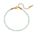 Bracelet "Délicatesse" Perles Aigue-Marine Or - 20 cm - Vignette | Lithothérapie Naturelle