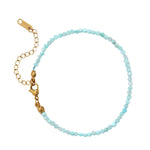 Bracelet "Délicatesse" Perles d'Amazonite Or - 20 cm - Vignette | Lithothérapie Naturelle