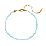 Bracelet "Délicatesse" Perles d'Amazonite Or - 20 cm - Vignette | Lithothérapie Naturelle