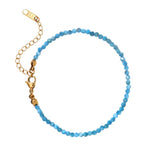 Bracelet "Délicatesse" Perles d'Apatite Or - 20 cm - Vignette | Lithothérapie Naturelle