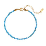 Bracelet "Délicatesse" Perles d'Apatite Or - 20 cm - Vignette | Lithothérapie Naturelle