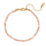 Bracelet "Délicatesse" Perles Pierre de Soleil Or - 20 cm - Vignette | Lithothérapie Naturelle