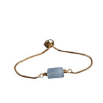 Bracelet Fin "Exquis" Aigue-Marine Ajustable - Vignette | Lithothérapie Naturelle