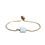 Bracelet Fin "Exquis" Jade Bleu Ajustable - Vignette | Lithothérapie Naturelle