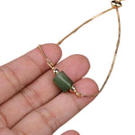 Bracelet Fin "Exquis" Jade Vert Ajustable - Vignette | Lithothérapie Naturelle