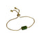 Bracelet fin "Exquis" Jade Vert ajustable, cadeau femme et homme