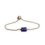 Bracelet Fin "Exquis" Lapi Lazuli Ajustable - Vignette | Lithothérapie Naturelle