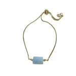 Bracelet Fin "Exquis" Aigue-Marine Ajustable - Vignette | Lithothérapie Naturelle