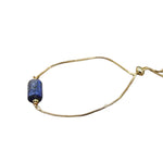 Bracelet Fin "Exquis" Lapi Lazuli Ajustable - Vignette | Lithothérapie Naturelle