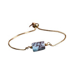 Bracelet Fin "Exquis" Larimar Ajustable - Vignette | Lithothérapie Naturelle