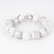 bracelet Howlite Boules 14 mm - 19 cm, cadeau homme ou femme