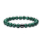 bracelet Malachite Boules 8 mm, lithothérapie cadeau homme et femme