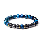 Bracelet Oeil de faucon et Hématite "Binôme" - Vignette | Lithothérapie Naturelle