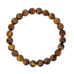 Bracelet Oeil de Tigre Boules 8 mm -19 cm - Vignette | Lithothérapie Naturelle