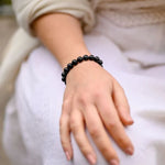 Bracelet Onyx Boules 8 mm - Vignette | Lithothérapie Naturelle