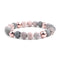 bracelet ouate en pierre de lave et agate 18 cm, cadeau femme