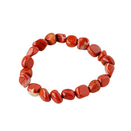 Bracelet "Pépites Sauvages" en pierres de Jaspe Rouge, cadeau homme ou femme pour fêtes