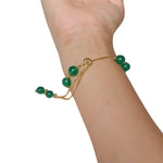 Bracelet Perles de Chrysoprase 4 Tréfles - Vignette | Lithothérapie Naturelle