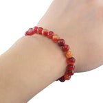 Bracelet Perles Cornaline 8 mm - 19 cm - Vignette | Lithothérapie Naturelle