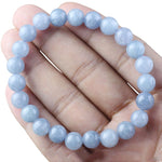 Bracelet Pierre Calcédoine 8 mm - Vignette | Lithothérapie Naturelle