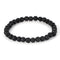 Bracelet Pierre de Lave Boules 6 mm de 19 cm, cadeau homme ou femme