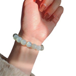 Bracelet Pierre de Lune Blanche boules 10 mm - Vignette | Lithothérapie Naturelle
