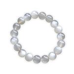 Bracelet Pierre de Lune Blanche boules 10 mm - Vignette | Lithothérapie Naturelle