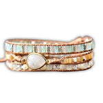 Bracelet Pierres Jade Blanc "Nomade" - Vignette | Lithothérapie Naturelle