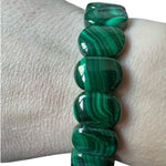 Bracelet Pierres Rectangulaires Malachite - Vignette | Lithothérapie Naturelle