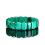 Bracelet Pierres Rectangulaires Malachite - Vignette | Lithothérapie Naturelle