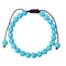 Bracelet Turquoise "Ciel" Boules 8 mm Cordon Ajustable, cadeau homme ou femme