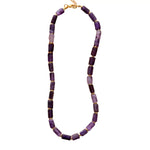 Collier "Cylindre" Pierres Améthyste - Vignette | Lithothérapie Naturelle