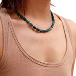 Collier "Cylindre" Pierres Apatite - Vignette | Lithothérapie Naturelle