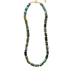 Collier "Cylindre" Pierres turquoise Africaine - Vignette | Lithothérapie Naturelle