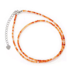 Collier Perles Cornaline "Secret", cadeau femme