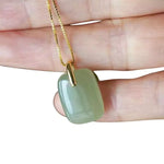 Collier Jade "Sérénité Carrée" - Vignette | Lithothérapie Naturelle