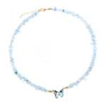 Collier Pierres Aigue-Marine "Butterfly" - Vignette | Lithothérapie Naturelle