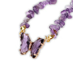 Collier Pierres Améthyste "Butterfly" - Vignette | Lithothérapie Naturelle